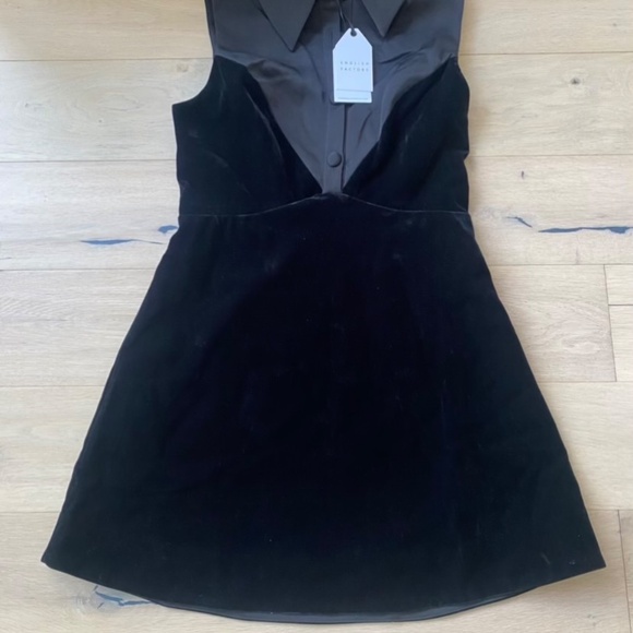 English Factory Black Velvet Mini Dress - Picture 5 of 7
